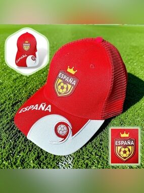 FIFA World Cup España Unisex Red White Soccer Hat Baseball Cap Sz OS